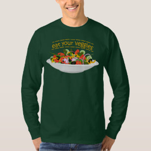 Eet je groenten Quote verse salade mix kom T-shirt