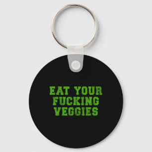 Eet je groenten Vegetarisch bodybuilding humor Sleutelhanger