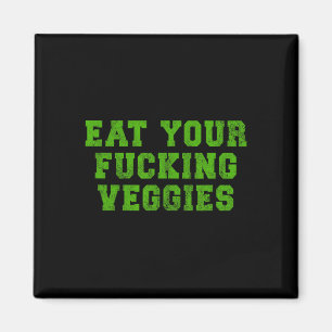Eet je groenten Vegetarische bodybuilding humor Magneet