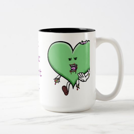 Eet je hart uit - Mok Zombie (Rechts)