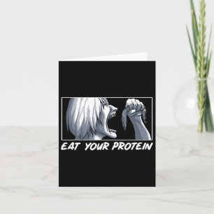 Eet je Proteïne Anime Gym Manga Bodybuilding Fitn Kaart