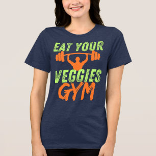 Eet je Vegan Grappige Motivatie Quote Tri-Blend Shirt