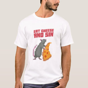 Eet kaas en zondig t-shirt