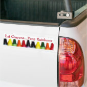 Eet kleurpotloden bumpersticker (Op Truck)