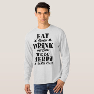 Eet koekjes drink warme cacao Mannen hoes T-shirt