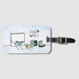 Eet, lees, herhaal boekomloop bagagelabel