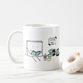 Eet, lees, herhaal boekomloop koffiemok