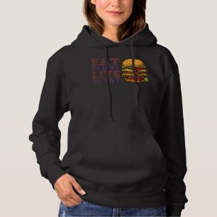 Eet levend om Hamburger Foodie Burger L. te eten Hoodie
