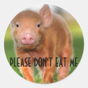 Eet me alsjeblieft niet op ronde sticker