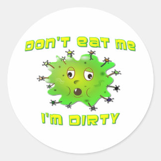 Eet me niet dat ik vies ben ronde sticker