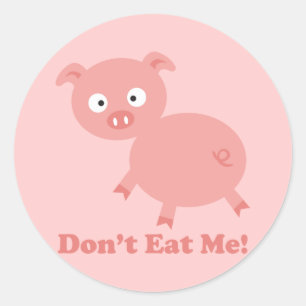 Eet me niet ronde sticker