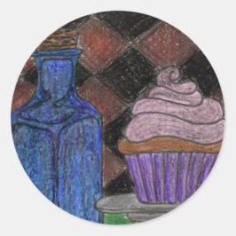 Eet me op. Drink me. Ronde Sticker