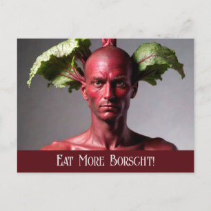 Eet meer Borscht: Beet Man Briefkaart