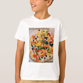 Eet meer fruit koekjes pizza t-shirt