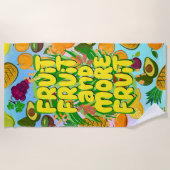 Eet meer fruit | motivatie gezonde levensmiddelen strandlaken (Voorkant)