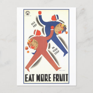  "eet meer fruit" Poster Briefkaart