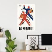 Eet Meer Fruit Vintage Voedsel en Drank Poster (Thuiskantoor)