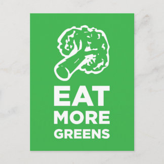 Eet meer groenen briefkaart