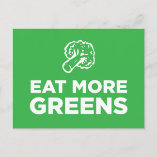 Eet meer groenen briefkaart