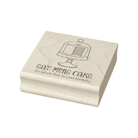 Eet meer kake Birthday Rubber Art Stempel (Stempel)