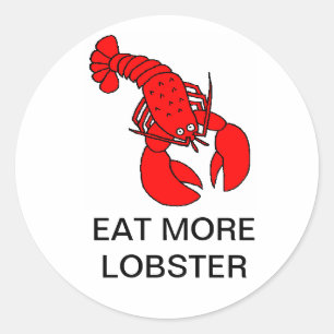 Eet meer kreeft Stickers