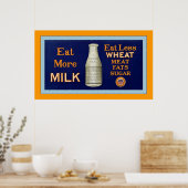 Eet meer melk~ Eerste Wereldoorlog Poster (Keuken)