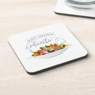 Eet meer planten frisse salade motivatie beletteri bier onderzetter
