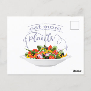Eet meer planten frisse salade motivatie beletteri briefkaart