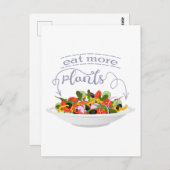 Eet meer planten frisse salade motivatie beletteri briefkaart (Voorkant / Achterkant)