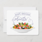 Eet meer planten frisse salade motivatie beletteri feestdagenkaart (Voorkant)