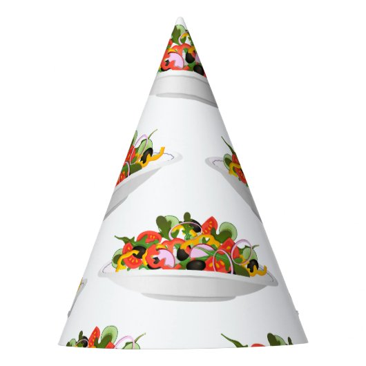 Eet meer planten frisse salade motivatie beletteri feesthoedjes (Voorkant)