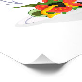 Eet meer planten frisse salade motivatie beletteri foto afdruk (Hoek)