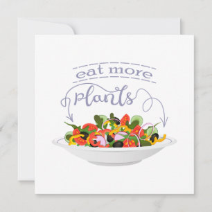 Eet meer planten frisse salade motivatie beletteri kaart
