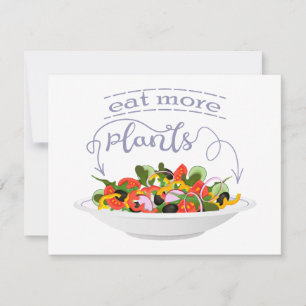 Eet meer planten frisse salade motivatie beletteri kaart