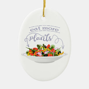 Eet meer planten frisse salade motivatie beletteri keramisch ornament