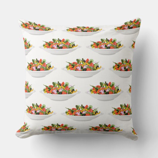 Eet meer planten frisse salade motivatie beletteri kussen (Voorkant)