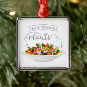 Eet meer planten frisse salade motivatie beletteri metalen ornament