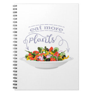 Eet meer planten frisse salade motivatie beletteri notitieboek