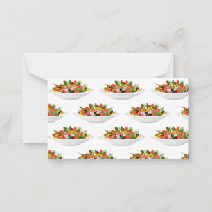 Eet meer planten frisse salade motivatie beletteri notitiekaartje