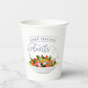 Eet meer planten frisse salade motivatie beletteri papieren bekers