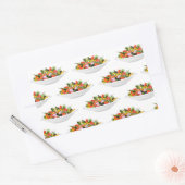 Eet meer planten frisse salade motivatie beletteri rechthoekige sticker (Envelop)