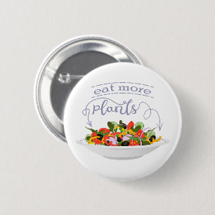 Eet meer planten frisse salade motivatie beletteri ronde button 5,7 cm