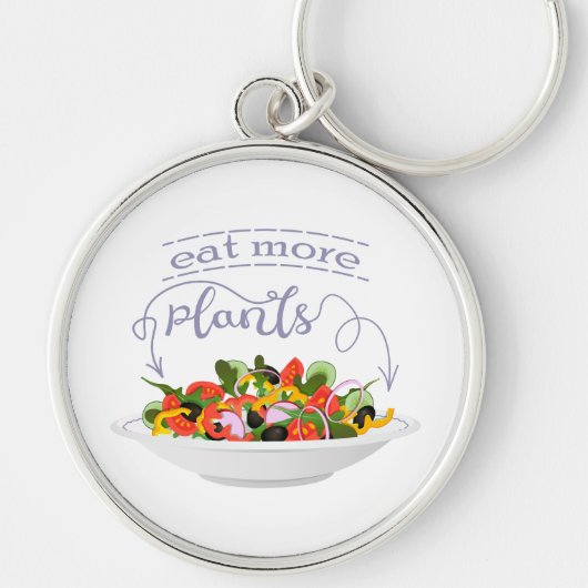 Eet meer planten frisse salade motivatie beletteri sleutelhanger (Voorkant)