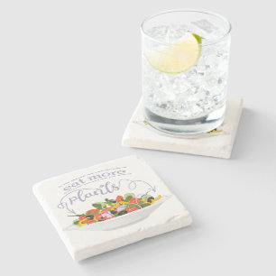 Eet meer planten frisse salade motivatie beletteri stenen onderzetter