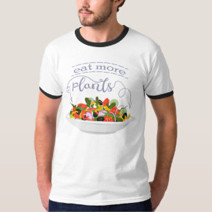 Eet meer planten frisse salade motivatie beletteri t-shirt