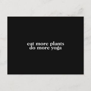 Eet meer planten meer yoga-vegan-vegetarian-yoga briefkaart
