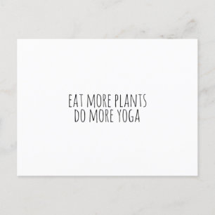 Eet meer planten meer yoga-vegan-vegetarian-yoga briefkaart