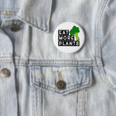 Eet meer Planten, Vegan Activism Ronde Button 5,7 Cm (In situ)