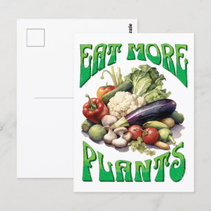 Eet meer Planten Vegetarian Briefkaart