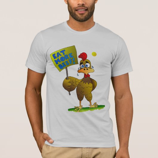 EET MEER RUNDVLEES! T-SHIRT (Voorkant)